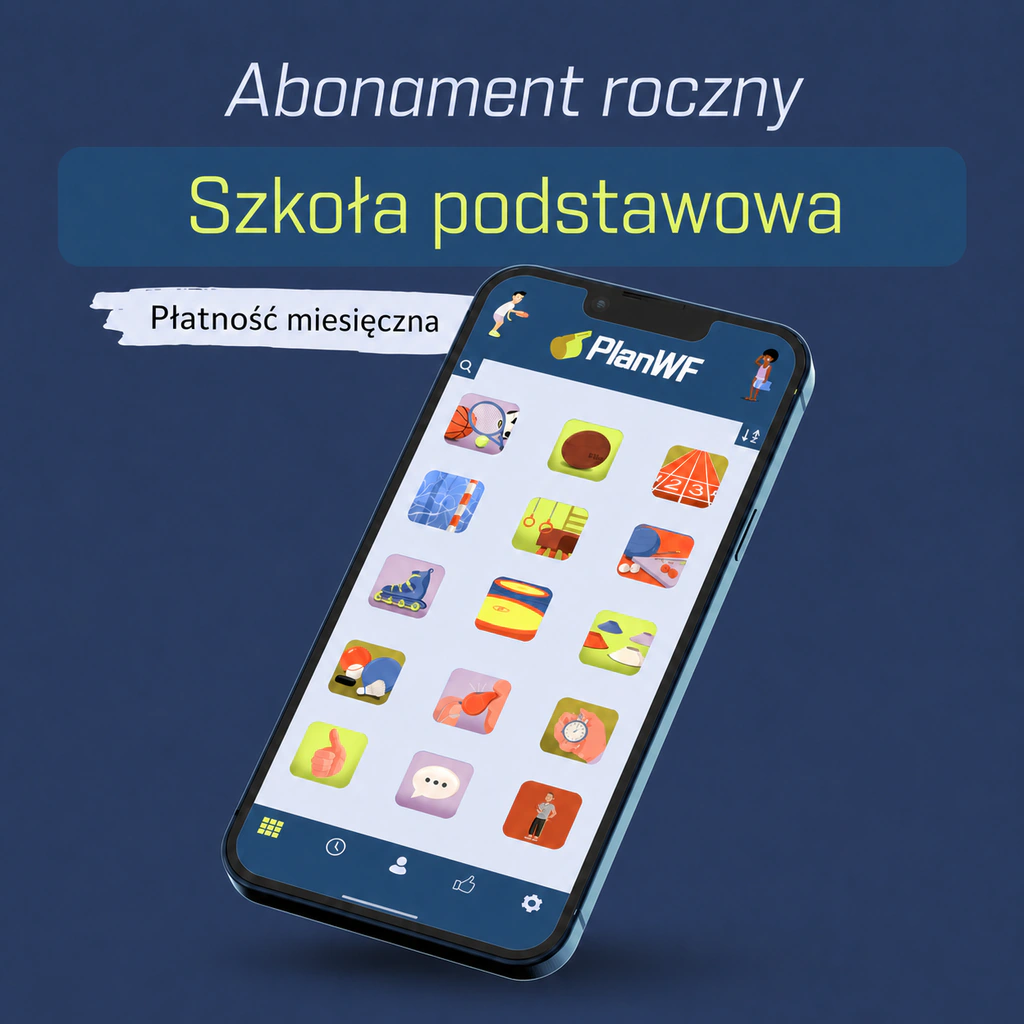 Abonament roczny z płatnością miesięczną – PlanWF, szkoła podstawowa