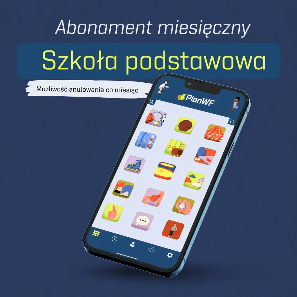 Abonament miesięczny – PlanWF, szkoła podstawowa