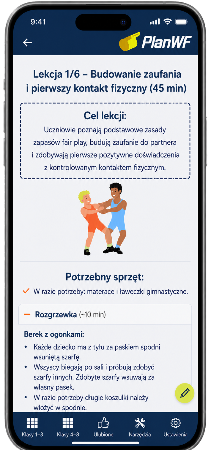 PlanWF – szczegóły konspektu lekcji