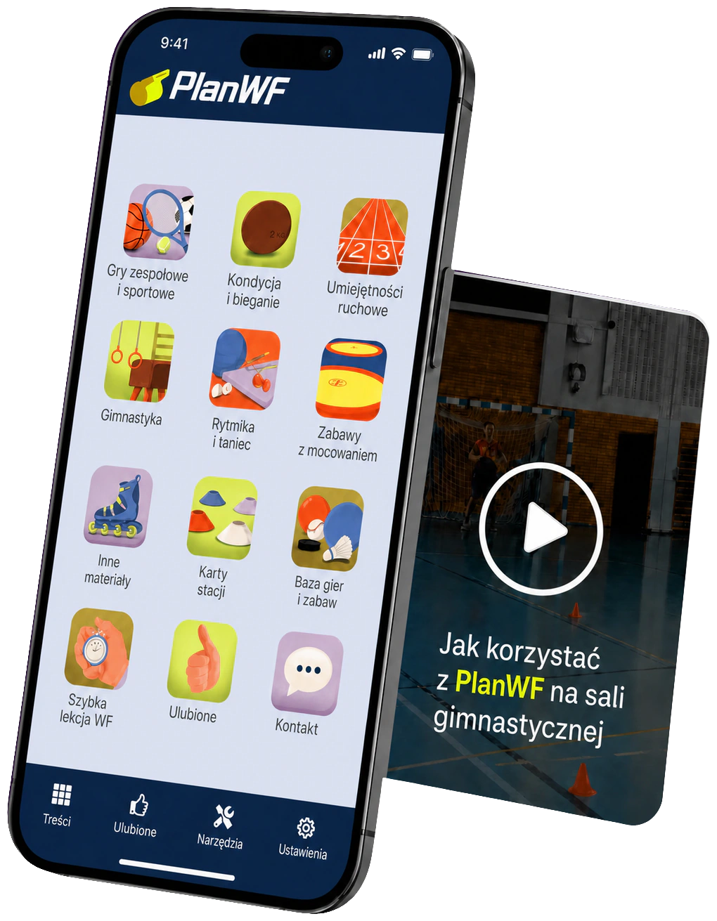 Aplikacja PlanWF – ekran startowy