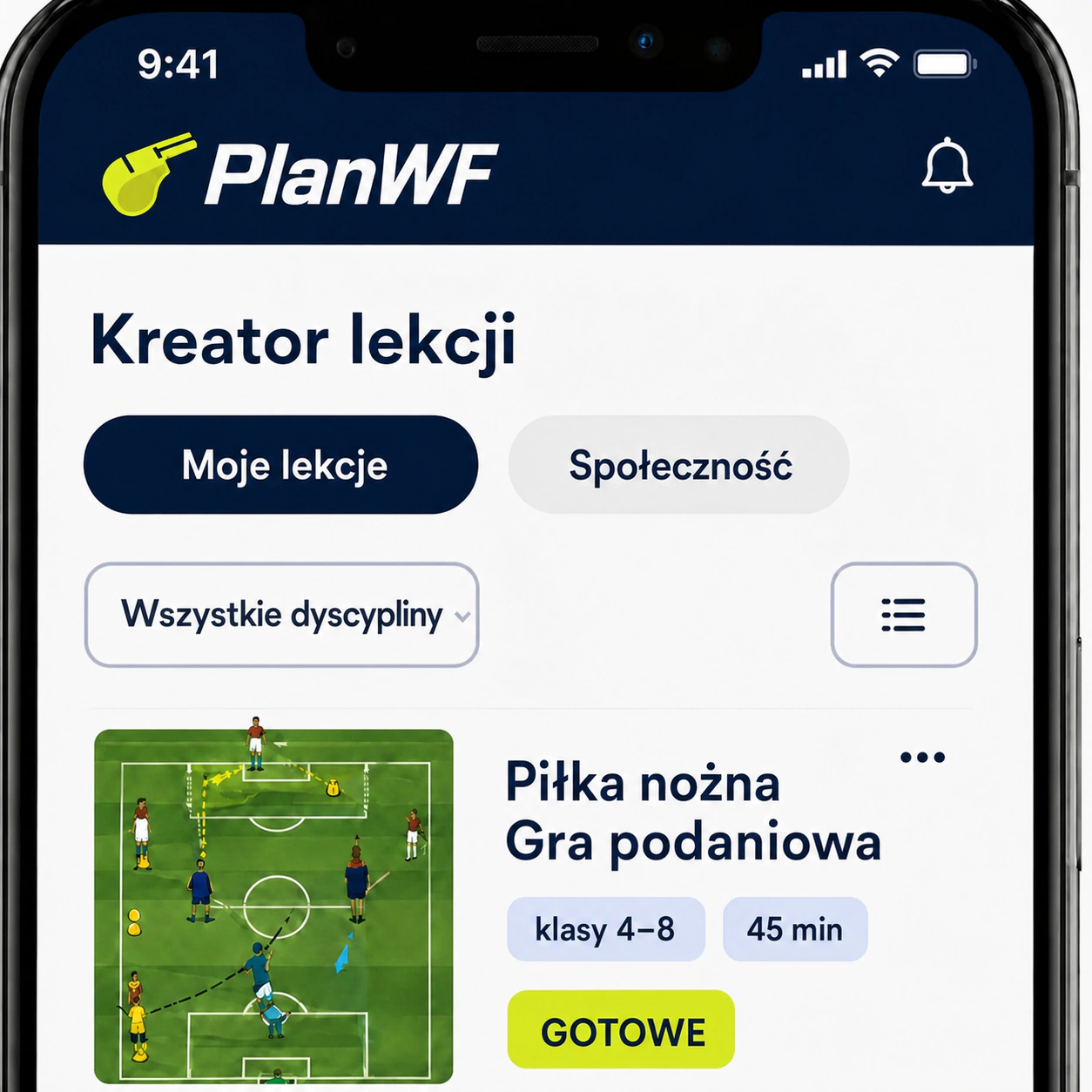 PlanWF – kreator lekcji w aplikacji